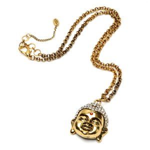 Amrita Singh Long Buddha Pendant Necklace NWT